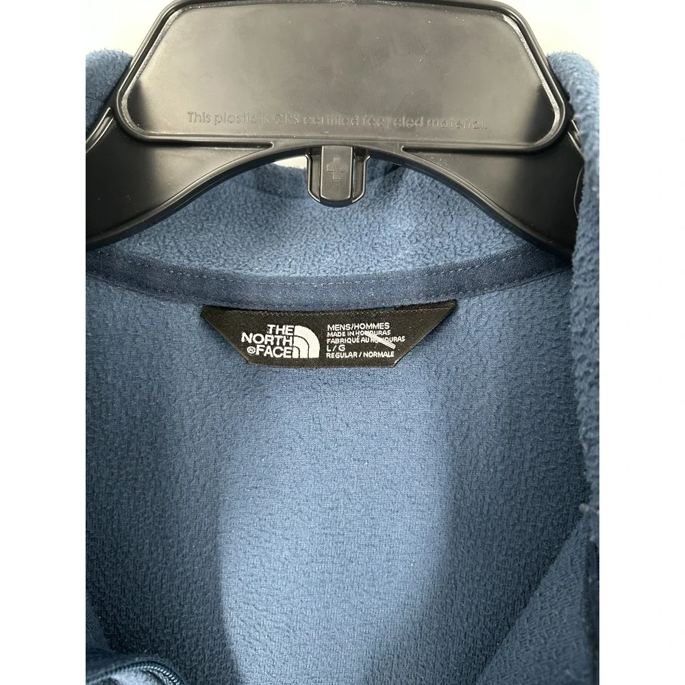 The North Face Blue Lightweight Fleece Quarter 1/4 Zip Pullover Sweatshirt Large
